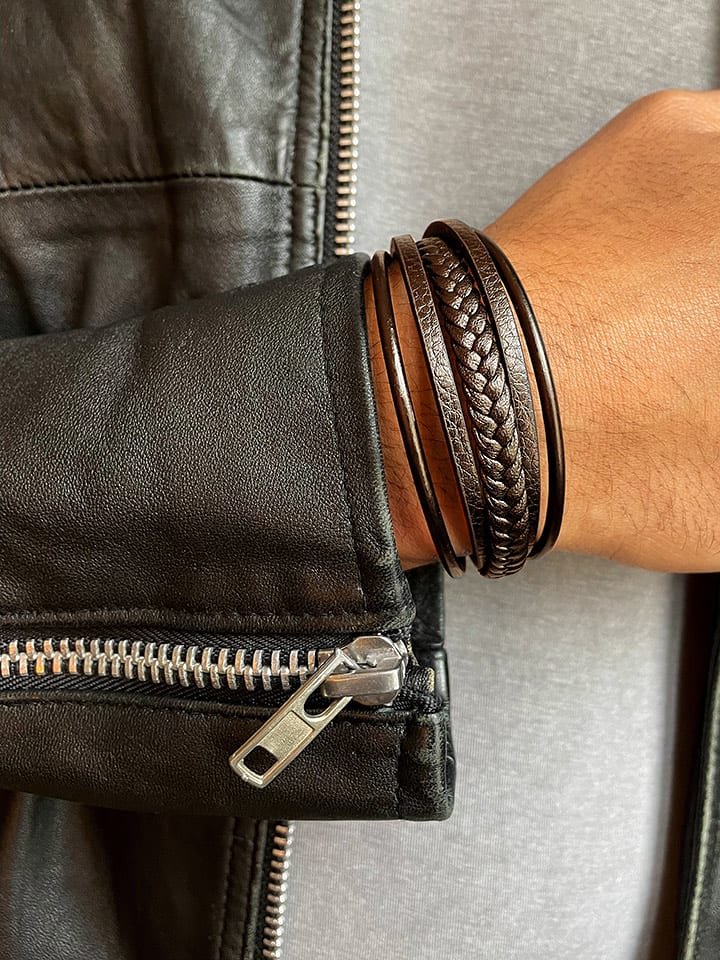 Uomo Bransoletka w kolorze brązowym