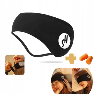 Opaska na oczy i uszy do spania, wyciszająca opaska zestaw z zatyczkami - Ozdoby do włosów Opaska na oczy i uszy do spania, wyciszająca opaska zestaw z zatyczkami - Ozdoby do włosów - miniaturka - grafika 1