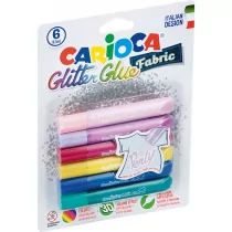 Carioca Farby Do Tkanin 6 kolorów 10,5 ml Perłowe - Farby i media malarskie - miniaturka - grafika 1