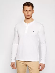 Ralph Lauren Polo Longsleeve Lsl 710790058002 Biały Regular Fit - Bluzy męskie - miniaturka - grafika 1