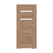 Drzwi wewnętrzne - Skrzydło drzwiowe łazienkowe z podcięciem wentylacyjnym Tinos orzech karmel 90 lewe Classen - miniaturka - grafika 1