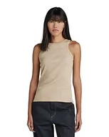 Koszulki i topy damskie - G-STAR RAW Women's Engineered Rib Tank top T-Shirt, beżowy/khaki (Brown Rice C678-D309), XL - miniaturka - grafika 1
