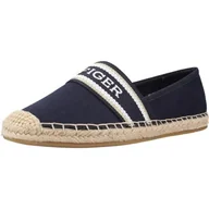 Espadryle damskie - Tommy Hilfiger Damskie płaskie espadryle z pojedynczą parcią, Space Blue, 38 EU, niebieski (Kosmiczny Błękit), 38 EU - miniaturka - grafika 1