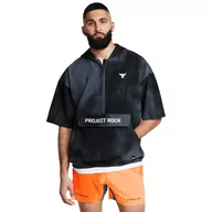 Kurtki męskie - Męska kurtka treningowa Under Armour Project Rock Warm Up Jacket - szara - UNDER ARMOUR - miniaturka - grafika 1