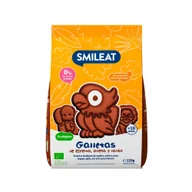 Przekąski dla dzieci - BIO Ciasteczka z orkiszu, kakaowo-jabłkowe 10m+, 220 g Smileat - miniaturka - grafika 1