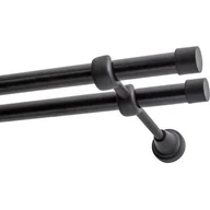 Karnisze - Karnisz DECASTYL Luna Podwójny 320 cm Czarny - miniaturka - grafika 1