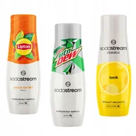 Syropy i koncentraty owocowe - Zestaw 3 koncentraty Sodastream Lipton Ice Tea Peach + Mountain Dew + Tonic - miniaturka - grafika 1