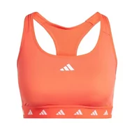 Biustonosze - adidas Damski biustonosz sportowy Powerreact Training Medium Support Techfit, MAC jasnoczerwony - miniaturka - grafika 1