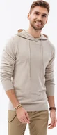 Bluzy męskie - Ombre Męska bluza dzianinowa z kapturem - V5 beżowa B1532 XXL - miniaturka - grafika 1