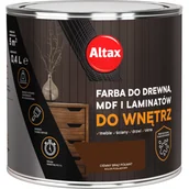 Farby i impregnaty do drewna - Farba do drewna, mdf, laminat 400 ml ciemny brąz ALTAX - miniaturka - grafika 1