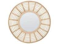 Lustra - Bambusowe Okrągłe Lustro Ścienne ⌀ 60 Cm Naturalne Hanua - miniaturka - grafika 1