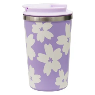 Kubek Termiczny, Hello Spring, Fioletowy, 360 ml - Kubki termiczne - miniaturka - grafika 1