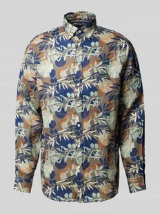 Koszula lniana o kroju regular fit z kołnierzykiem typu button down - Koszule męskie - miniaturka - grafika 1