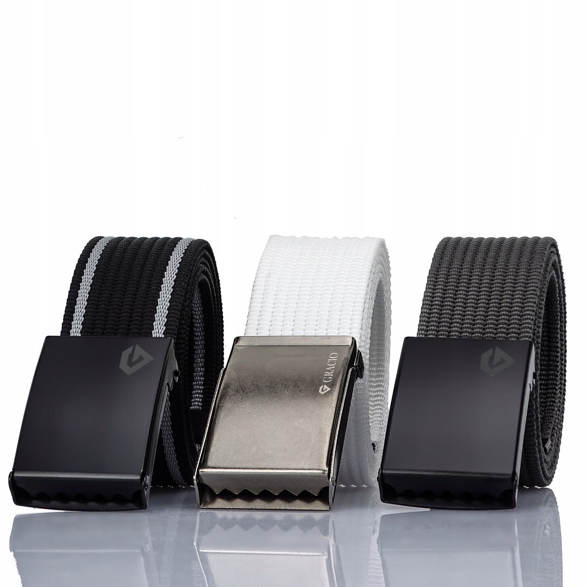 Paski PARCIANE CZARNY BIAŁY POPIEL ZEASTAW Męski