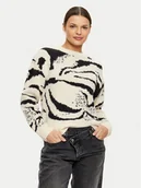 Swetry damskie - Morgan Sweter 242-MZOU Beżowy Regular Fit - miniaturka - grafika 1