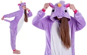 Piżamy chłopięce - Jednorożec Piżama Dzieci Kigurumi Onesie 146 i 152 - miniaturka - grafika 1