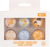 Magnesy - Happy Color, magnesy szklane cat dog  6 szt. - miniaturka - grafika 1