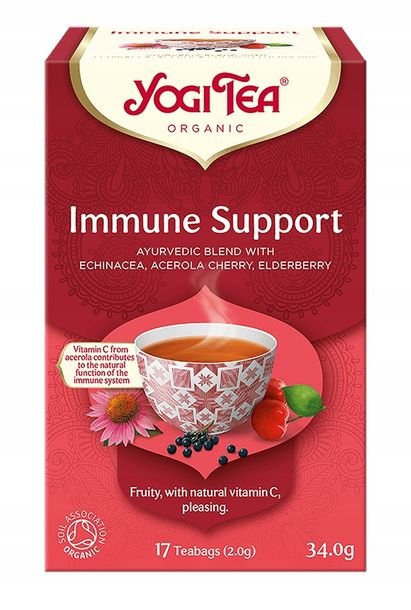 Herbata Yogi Tea Na odporność echinacea owoc dzikiej róży cynamon imbir EKO