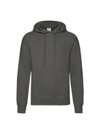 Bluzy męskie - Bluza męska z kapturem Kangurka Fruit of the Loom SZARA GRAFITOWA rozm. S - miniaturka - grafika 1