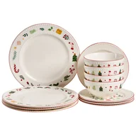 Serwisy obiadowe - Zastawa stołowa 12-częściowa SAFFRON Porcelana Biały B678045 - miniaturka - grafika 1