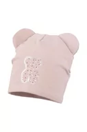 Czapki dla dzieci - Jamiks czapka dziecięca MATERA kolor różowy z cienkiej dzianiny - miniaturka - grafika 1