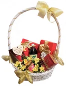 Zestawy upominkowe - Poczta Upominkowa, kosz prezentowy Złota Wstążka - miniaturka - grafika 1