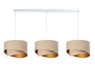Beżowa potrójna lampa wisząca asymetryczna - S508 Lalus - Lampy stojące - miniaturka - grafika 1