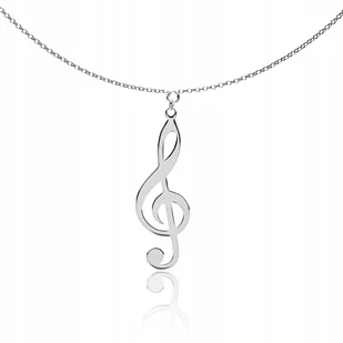 Naszyjnik klucz wiolinowy srebrny - Naszyjniki - miniaturka - grafika 1