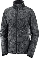 Kurtki damskie - Salomon damska kurtka sportowa, Agile Warm JKT W, poliester, szary (Ebony), rozmiar S, LC1157100 - miniaturka - grafika 1