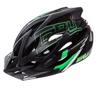 Kaski rowerowe - Meteor Kask rowerowy Gruver S 52-56 cm czarny/zielony 24744 - miniaturka - grafika 1