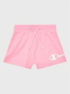 Spodenki damskie - Champion Szorty materiałowe 404310 Różowy Regular Fit - miniaturka - grafika 1