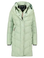 Kurtki damskie - Geographical Norway Płaszcz zimowy "Djamila" w kolorze jasnozielonym - miniaturka - grafika 1