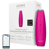 Pozostałe urządzenia kosmetyczne - Geske, Urządzenie do mikroprądowego liftingu twarzy 6w1 z aplikacją, magenta - miniaturka - grafika 1