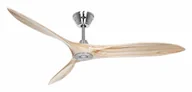 Wentylatory sufitowe - Energooszczędny wentylator sufitowy z pilotem Eco Airscrew 152 cm chrom / naturalne drewno - miniaturka - grafika 1