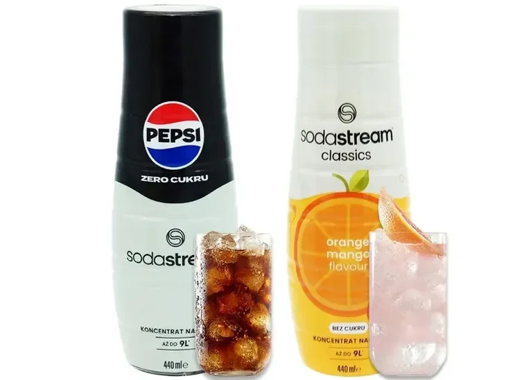 2x Syrop Koncentrat Zero Cukru Do Saturatora Sodastream 9l Napoju Z 440ml