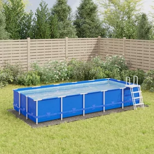 vidaXL Mata pod basen, jasnoszara, 550x280 cm, geowłóknina poliestrowa - Akcesoria do basenów - miniaturka - grafika 1