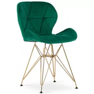 Krzesła - Zielone nowoczesne krzesło tapicerowane - Sarema 3X - miniaturka - grafika 1