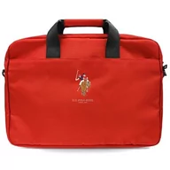 Torby na laptopy - U.S. Polo ASSN Torba U.S Polo ASSN US Polo Torba USCB15PUGFLRE 15&quot czerwona red USCB15PUGFLRE - miniaturka - grafika 1