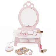 Zabawki kreatywne - Classic World Lumarko Drewniana Toaletka Dla Dziewczynki Z Lustrem + 11 Akc! CW50543 Lek - miniaturka - grafika 1