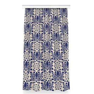 Zasłona dekor do sypialni 150x280 Niebieski wzór, Fabricsy - Zasłony - miniaturka - grafika 1