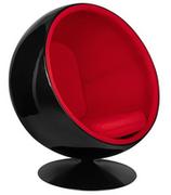 Fotele - Fotel BALL BLACK czarny - miniaturka - grafika 1
