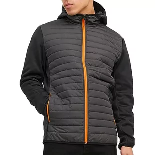 JACK & JONES Jjemulti pikowana kurtka Noos Kurtka Mężczyźni, Asphalt/Detail:black Sleeves, L - Kurtki męskie - miniaturka - grafika 1