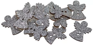 Dekoracje drewniane samoprzylepne Aniołki Brewis DD2 - 12szt. - Pasmanteria - miniaturka - grafika 1