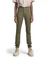 Spodnie damskie - G-STAR RAW Damskie spodnie chinosy Weld High Skinny, Zielony (Shadow Olive D19141-c105-b230), 30W / 30L - miniaturka - grafika 1