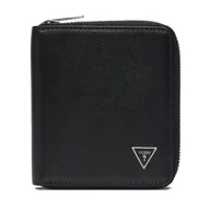 Portfele - Duży Portfel Męski Guess SMMASL LEA02 Czarny - miniaturka - grafika 1