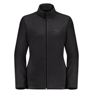 Bluzy damskie - Damski Polar JACK WOLFSKIN FLORSBERG FZ W 5030001-6000 – Czarny - miniaturka - grafika 1