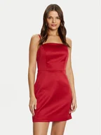 Sukienki - Guess Sukienka koktajlowa W5RK42 WH0M2 Czerwony Slim Fit - miniaturka - grafika 1