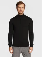 Swetry męskie - Hugo Sweter San Quirin-M 50474175 Czarny Regular Fit - miniaturka - grafika 1