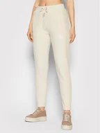 Spodnie sportowe damskie - Calvin Klein Jeans Spodnie dresowe J20J216583 Beżowy Regular Fit - miniaturka - grafika 1