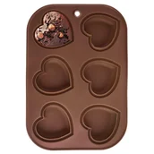 Inne naczynia kuchenne - Orion Forma silikonowa na muffinki Serce brązowy - miniaturka - grafika 1